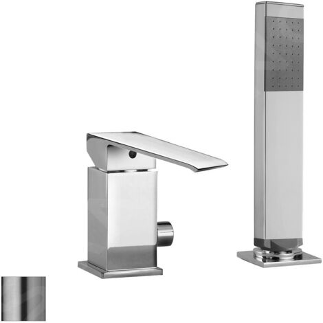 Paffoni Level - Mitigeur sur le bord de la baignoire, installation de 2 trous, inox LES041ST