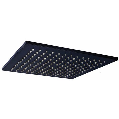 Paffoni Level - Tête de douche Syncro King, 30x30 cm, noir mat ZSOF078NO