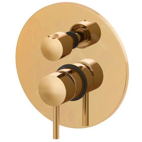 Paffoni Light Exclusive Edition - Robinet encastré pour 2 appareils, 2 prises, or LIG018HG