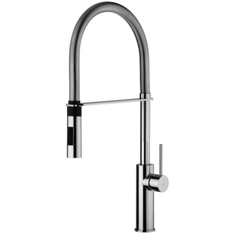 Paffoni Light - Miscelatore da lavello con braccio di erogazione flessibile, cromato LIG179CR