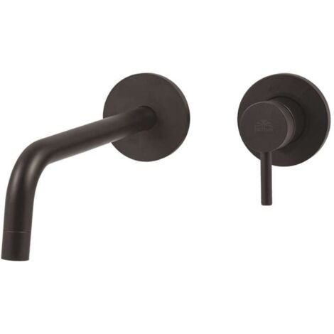 Paffoni Light - Mitigeur de lavabo encastré avec corps, installation de 2 trous, noir mat LIG104NO70