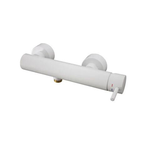 Paffoni Light série LIG168BO mitigeur de douche externe blanc mat  Laiton - Blanc opaque