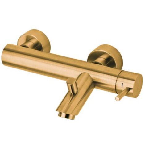 Paffoni Light Series LIQ022HGSP Honiggold gebürstet externe thermostatische Wannenbatterie  Messing - Honey Gold Spazzolato