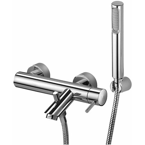 Paffoni Light series mitigeur externe de baignoire avec douchette LIG026CR  Chromé - Laiton