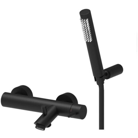 Paffoni Light - Set di miscelatori vasca/doccia nero opaco (LIG023NO)