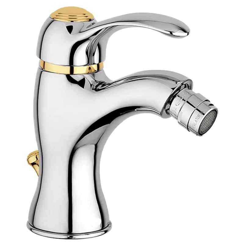 Miscelatore bidet colore cromo-oro con piletta di scarico 1'1/4 Paffoni Flavia FA135CO Cromo/Oro - flavia