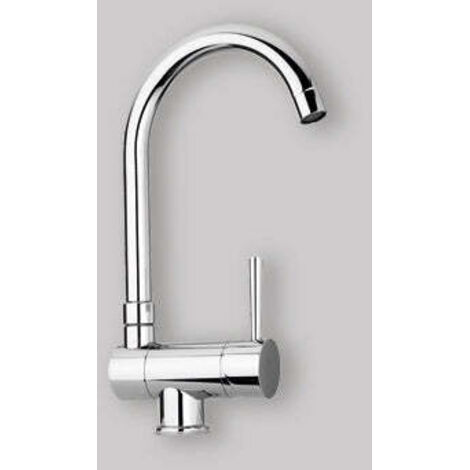 Paffoni – Mitigeur de cuisine avec bec inclinable – SK189CR – Hauteur sous bec 76mm – Finition chromé – Laiton – Installation facile