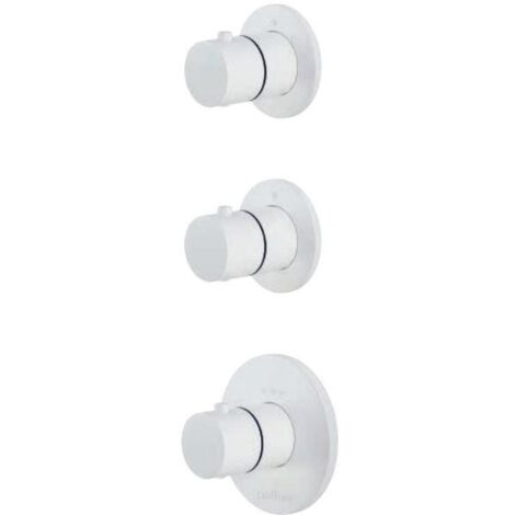 Paffoni Modular Box - Mitigeur thermostatique encastré, pour 2 sorties, blanc mat MDE018BO