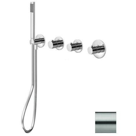 Paffoni Modular Box - Mitigeur thermostatique encastré, pour 2 sorties, inox MDE000ST