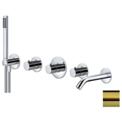 Paffoni Modular Box - Mitigeur thermostatique encastré, pour 2 sorties, or brossé MDE001HGSP