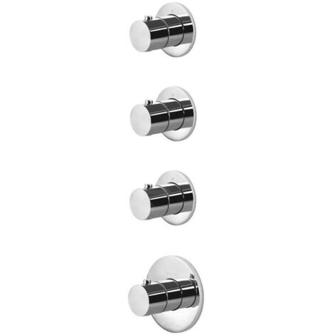 Paffoni Modular Box - Mitigeur thermostatique encastré, pour 3 appareils, chrome MDE019CR