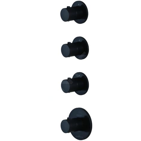 Paffoni Modular Box - Mitigeur thermostatique encastré, pour 3 sorties, noir mat MDE019NO