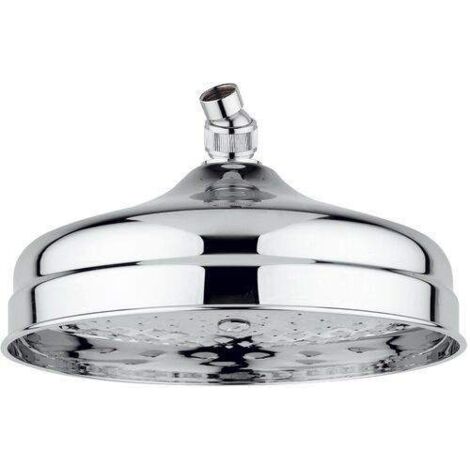 Paffoni – Pomme de douche Ø215mm ZSOF046CR – Laiton chromé poli – Design rétro pour salle de bain – Raccord 1/2 'G inclus