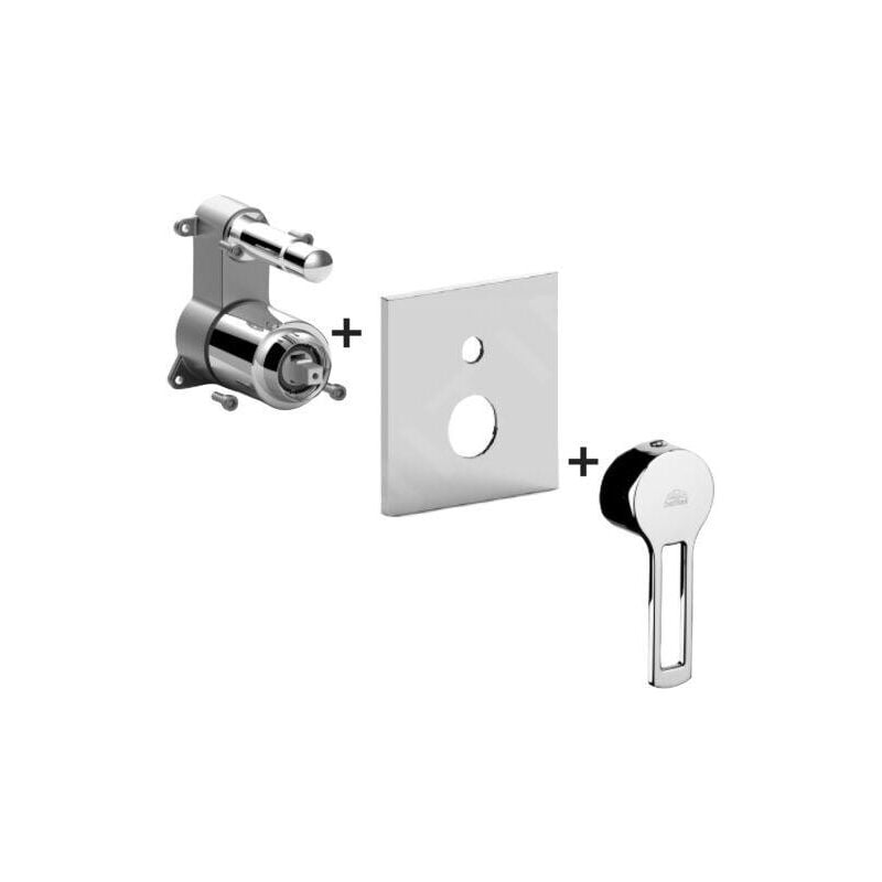 Ringo - Mitigeur encastré pour 2 sorties, chrome RINBOX015CR - Paffoni