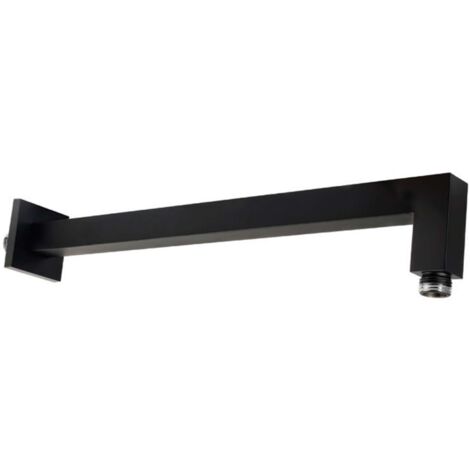 Paffoni Ringo West - Bras de douche SQUARE, longueur 40 cm, noir mat ZSOF063NO