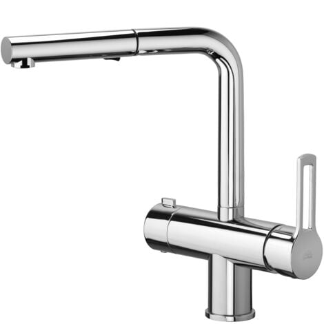 PAFFONI Ringo West miscelatore lavello monoforo con canna orientabile cromato codice prod: RIN295CR-MET