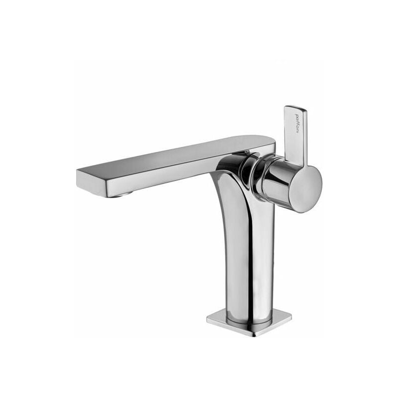 Mélangeur d'évier Paffoni série Rock RO071ST aspect acier Laiton - Steel looking