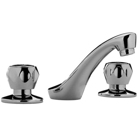 MELANGEUR POUR LAVABO EXECUTIVE MURAL SMALL 3 TROUS CHROME + Vidage