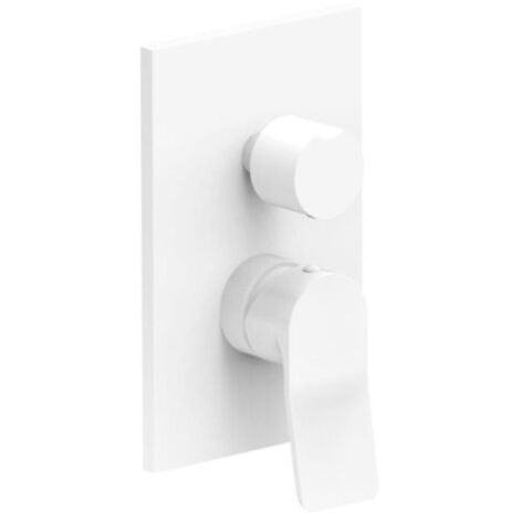 Paffoni Série Tilt Mitigeur de douche encastré 3 sorties TI019BO/M  Laiton - Blanc opaque