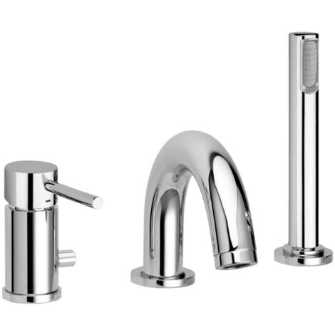 Paffoni Stick - Grifo de 3 orificios para bañera, cromo SK040LCR