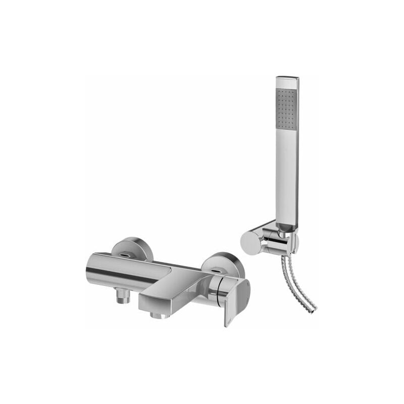 Mélangeur bain mural avec inverseur Paffoni Tilt série TI026CR Chromé - Laiton