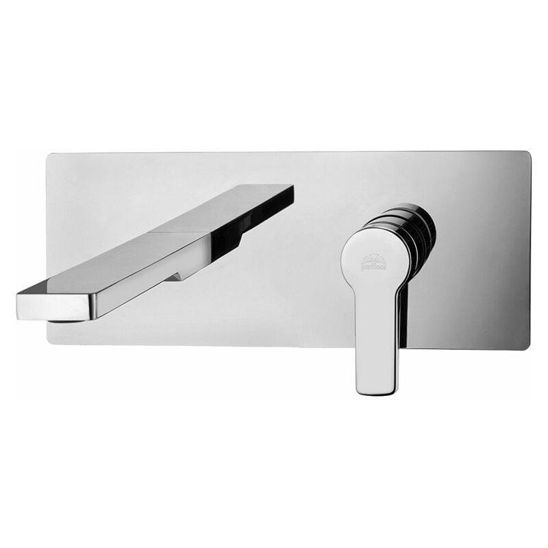 Mélangeur lavabo encastré avec bec 240 mm Paffoni West series WS106CR Chromé - Laiton