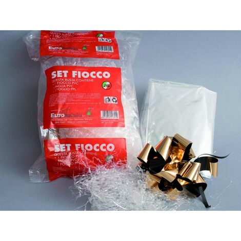 Paglia ppl gr.80+fiocco+foglio cellophane cm.100x130 Euronatale