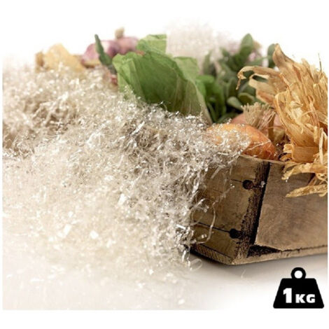 Paglia Trasparente 1kg Per Decorazioni Addobbi Presepe E Cesti Da Regalo