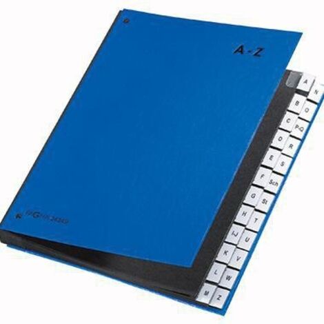 PAGNA Pultordner PAGNA DIN A4 A-Z Karton/Papier laminiert blau 24 Fächer
