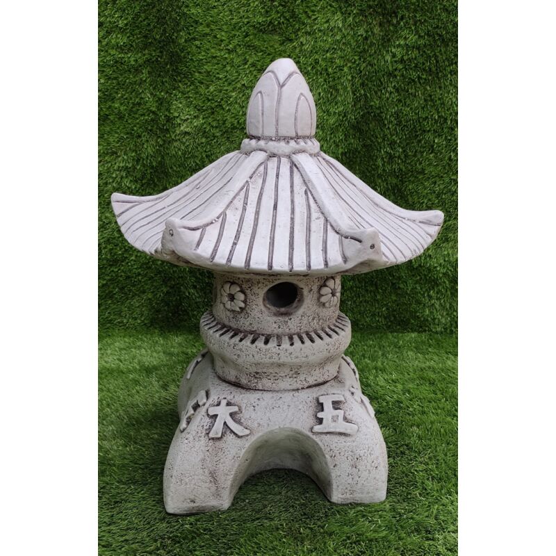 

Anaparra - Pagoda farol oriental de hormigón-piedra 46cm. 1 Alturas