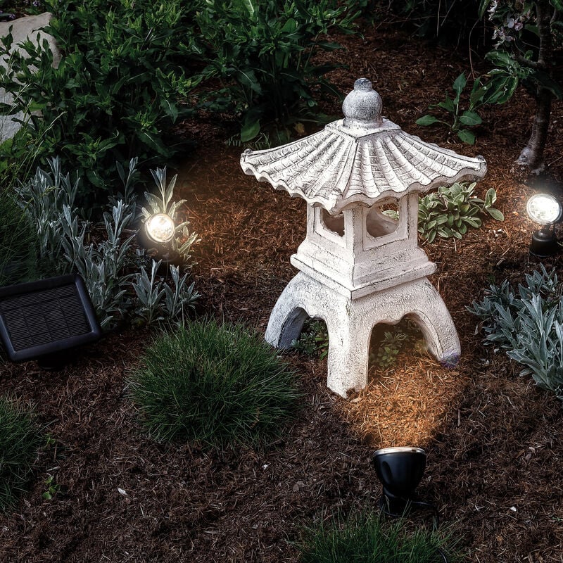 

Pagoda solar decorativa con reflector LED de 3500 K para iluminación de jardín Asia esotec 102550