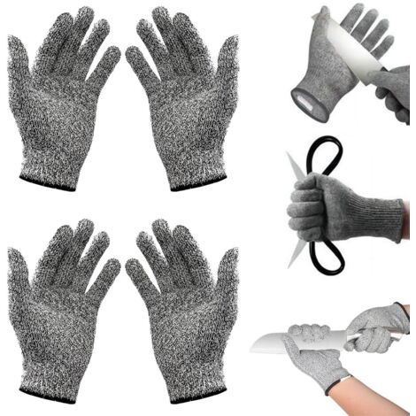 paia di guanti antitaglio, guanti antitaglio, guanti da cucina protettivi antitaglio di livello 5, guanti antitaglio ambidestri, guanti da lavoro resistenti per bambini