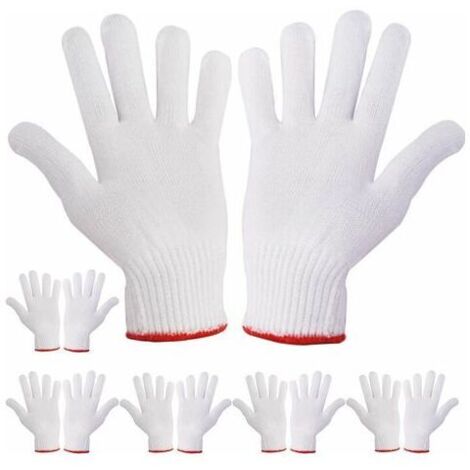 paia di guanti da lavoro per le mani, protezione di sicurezza per le maniglie, guanti da lavoro più spessi, lavorati a maglia