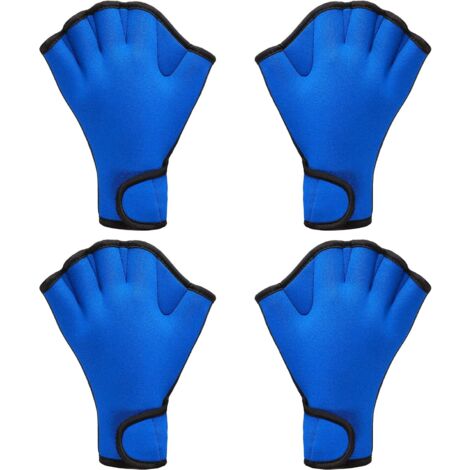 Paia di guanti da nuoto Aqua Fit, guanti da allenamento per il nuoto, guanti da fitness in neoprene con fettuccia, guanti da allenamento resistenti all'acqua per nuoto e immersioni con cinturino da po