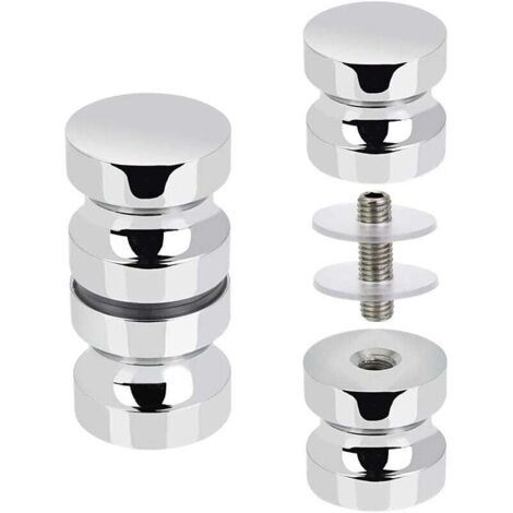 paia di pomelli per porta doccia, pomelli per porta in acciaio inox, maniglie rotonde per porta doccia, maniglie per porta in vetro per bagno, cucina, ufficio, hotel, casa