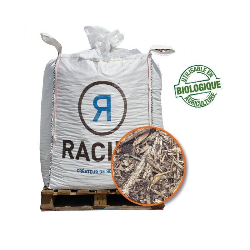Paillage bois raméal fragmenté 0/50mm, Big bag 1 m3 - PRO34