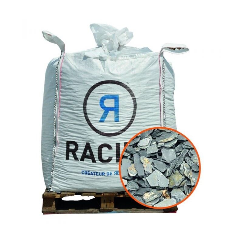 Paillage minéral ardoise grise calibre 40/70mm, Big bag 500 l - PRO435