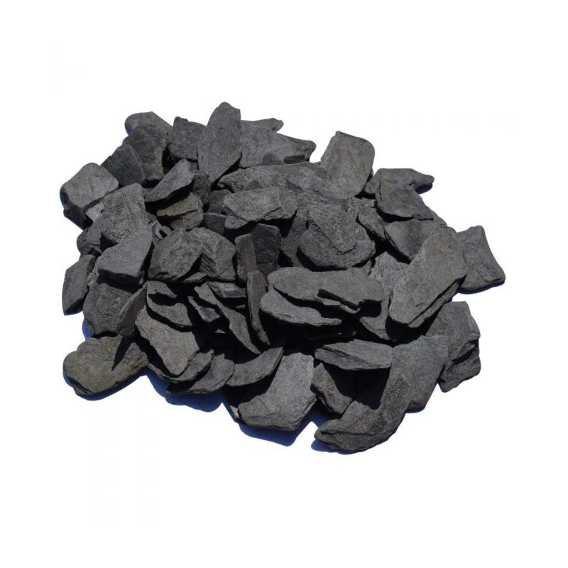 Paillage minéral ardoise noire 6/14mm, filet 20 kg - F-PAI081