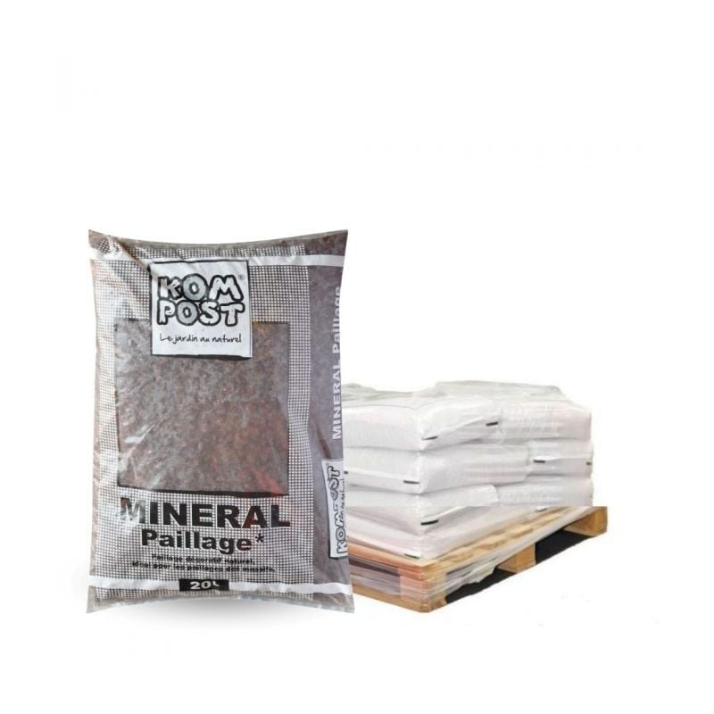 Paillage minéral en pouzzolane rouge 7/15mm, 10 sacs de 20l - KOM31-10x20