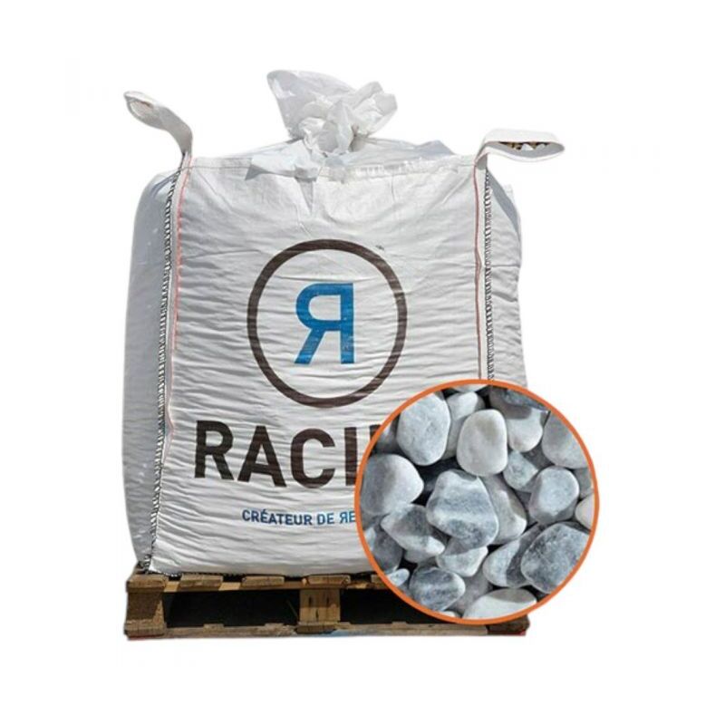 Racine - Paillage minéral Galet marbre Ice Blue 25-40mm, Big bag 500 kg - F-PAI012