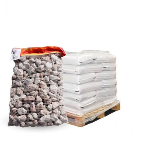 Paillage minéral Galet marbre rouge 25-40mm, 10 sacs de 20 kg - F-PAI070-10x20
