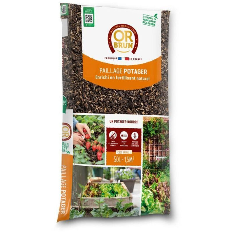Paillage potager 4 actions Or Brun OBRPFPO50N - 50 l