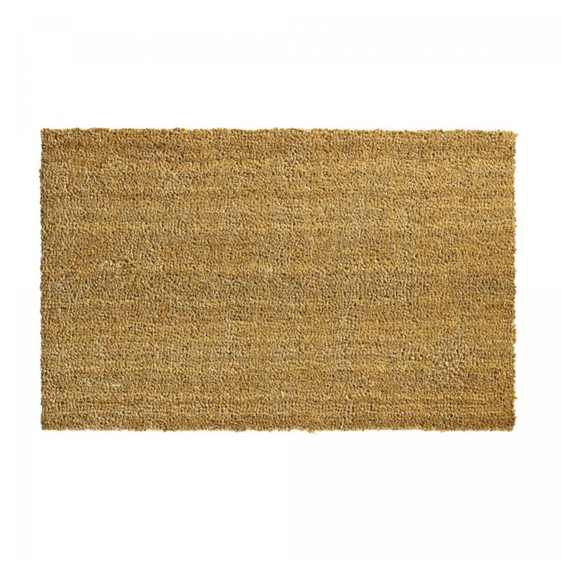 Paillasson eco coco 90x160 beige tissé en coco motif uni