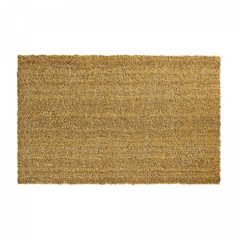 Paillasson eco coco 60x120 beige tissé en coco motif uni