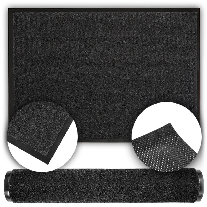 Paillasson 80x120cm pour porte d'entrée, extérieur, intérieur