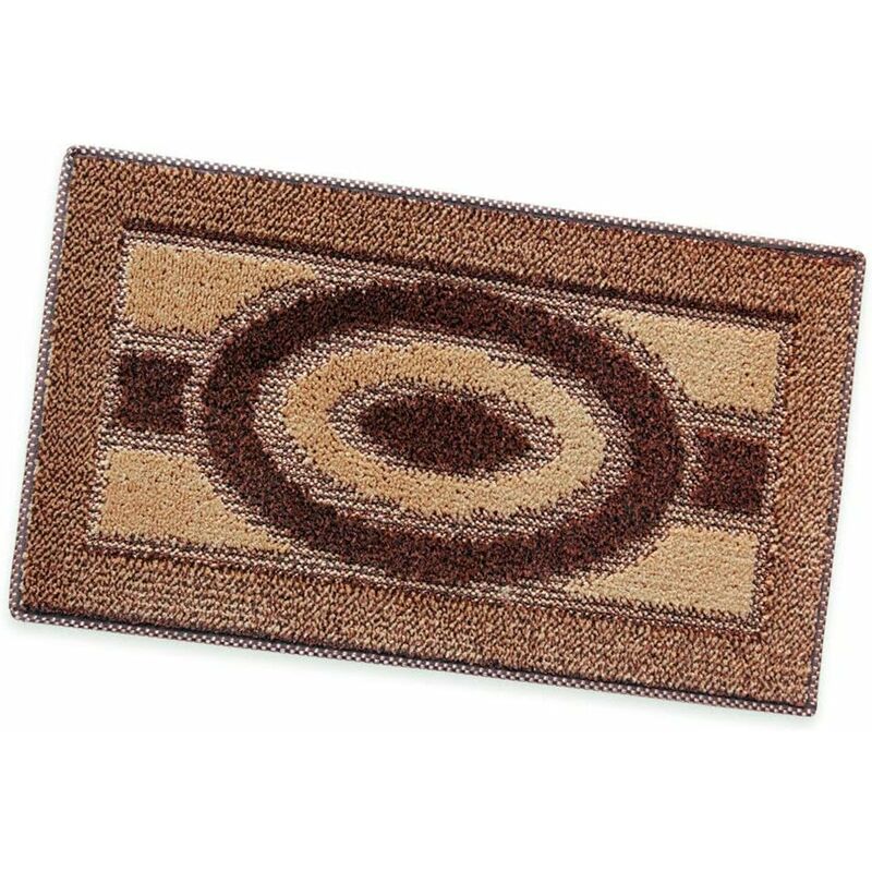 Emmevi Mv S.p.a. - Paillasson Absorbant Doux et Antidérapant Rectangulaire Marron - 40x70 cm