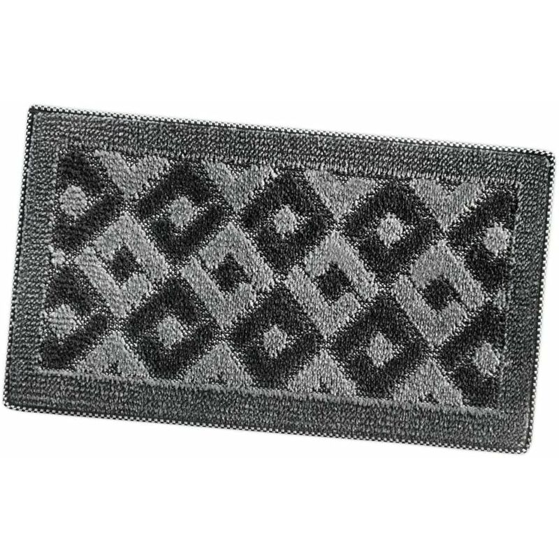 Emmevi Mv S.p.a. - Paillasson Absorbant Velouté et Antidérapant Rectangulaire Gris - 50x80 cm