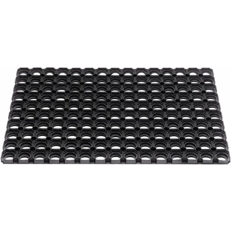 Paillasson anneaux ouverts noir caoutchouc L1000xl1500xS22mm
