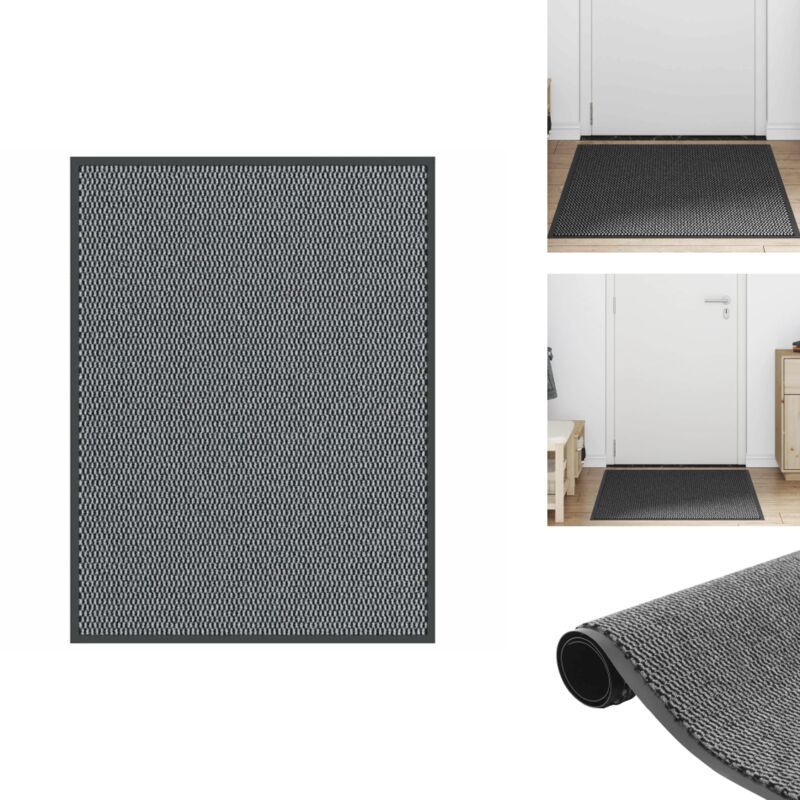 Paillasson anthracite 90x120 cm - Paillasson - Paillasson De Porte - Paillasson De Bienvenue - Paillasson De Porte Extérieur