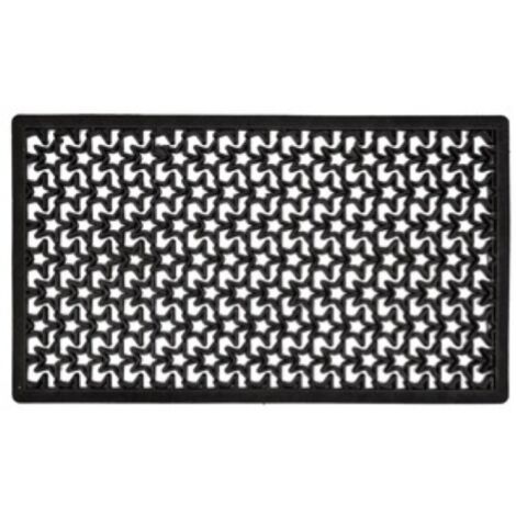 paillasson avec bordure mod Stella noir tapis d&39entrA e antidA rapant 40x70 cm